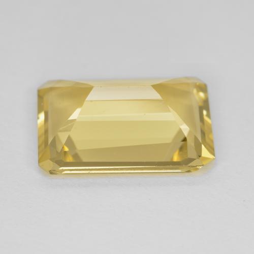 Berilo Amarillo dijón natural de 5.52 ct, corte esmeralda, VVS-VS