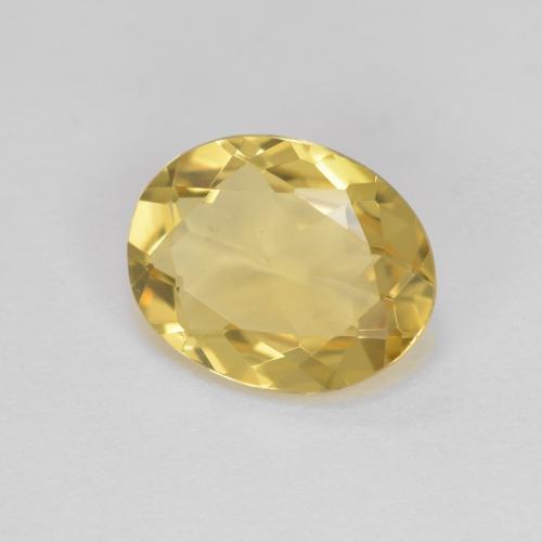 Berilo amarillo natural de 2,00 ct, corte óvalo, VVS-VS