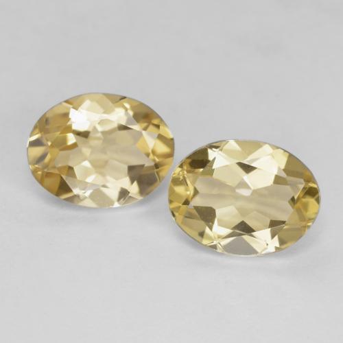 Gemas de Berilo Amarillo cálido natural de 3.62 ct, Corte Óvalo, VVS-VS
