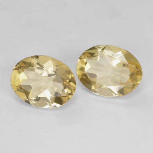 Gemas de Berilo Amarillo cálido natural de 3.62 ct, Corte Óvalo, VVS-VS