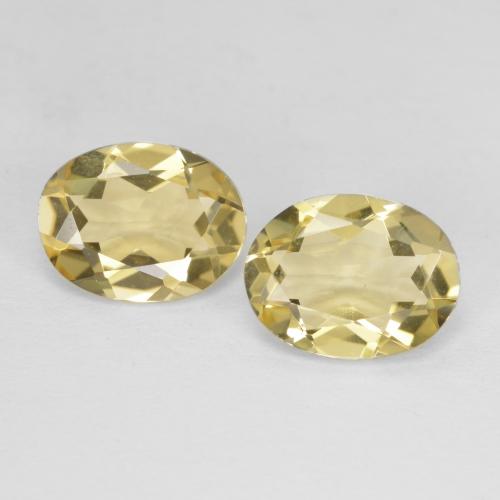 Gemas de berilo amarillo natural de 3,06 ct, corte óvalo, VVS