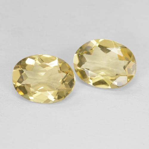 Gemas de berilo amarillo natural de 3,06 ct, corte óvalo, VVS