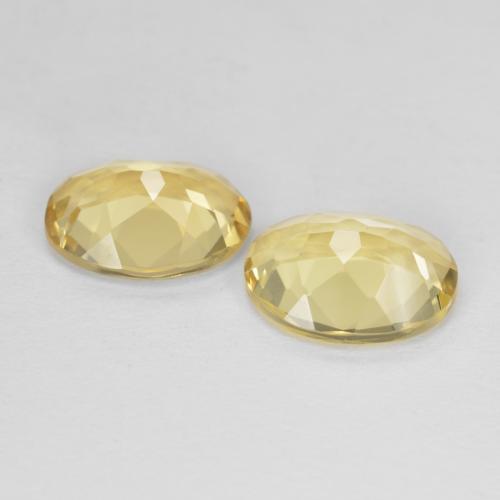 Gemas de berilo amarillo natural de 3,06 ct, corte óvalo, VVS