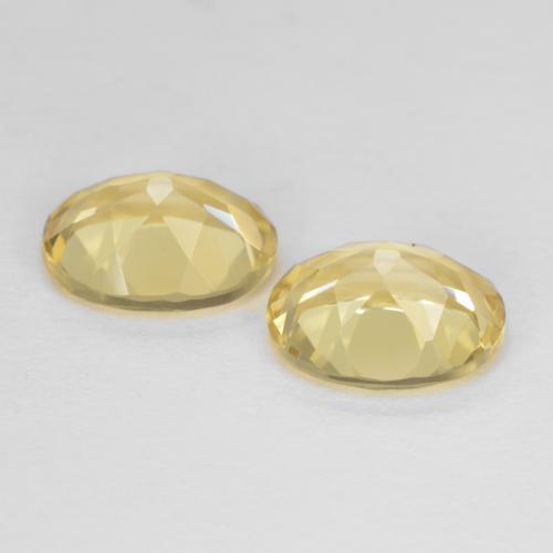 Gemas de Berilo Amarillo claro natural de 3.72 ct, Corte Óvalo, VS