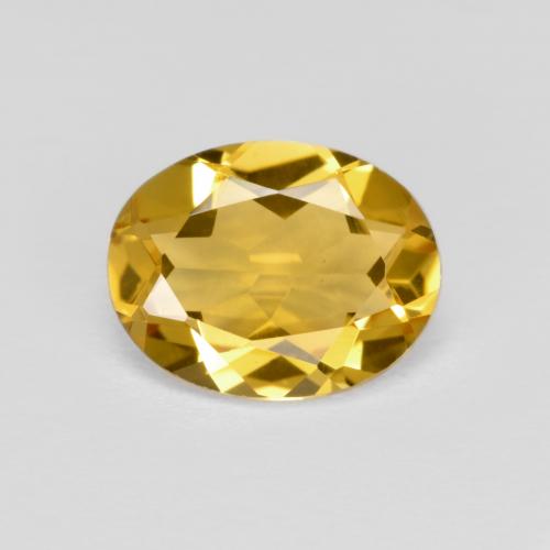Berilo Amarillo miel natural de 1.68 ct, Corte Óvalo, VVS