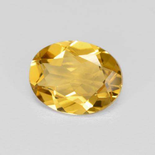 Berilo Amarillo miel natural de 1.68 ct, Corte Óvalo, VVS