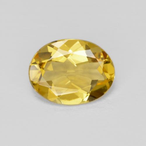 Berilo Amarillo púrpura natural de 1.48 ct, Corte Óvalo, VS