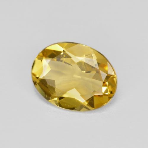 Berilo Amarillo púrpura natural de 1.48 ct, Corte Óvalo, VS