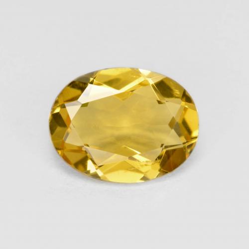 Berilo Amarillo púrpura natural de 1.57 ct, Corte Óvalo, VS
