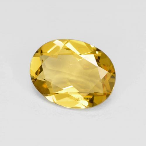Berilo Amarillo púrpura natural de 1.57 ct, Corte Óvalo, VS