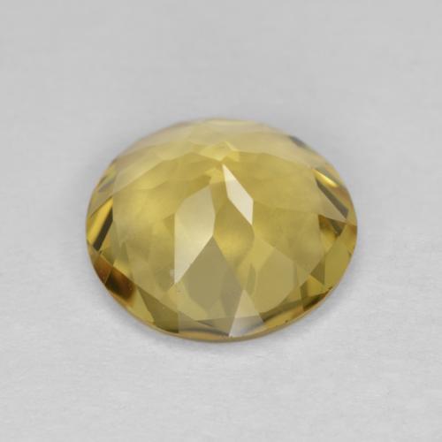 Berilo Amarillo otoño natural de 2.85 ct, Corte Redondo, VS