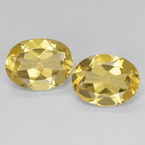 Gemas de berilo amarillo natural de 3,35 ct, corte óvalo, VVS-VS