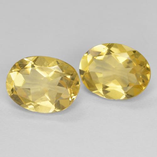 Gemas de berilo amarillo natural de 3,35 ct, corte óvalo, VVS-VS