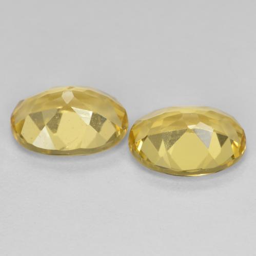 Gemas de berilo amarillo natural de 3,35 ct, corte óvalo, VVS-VS