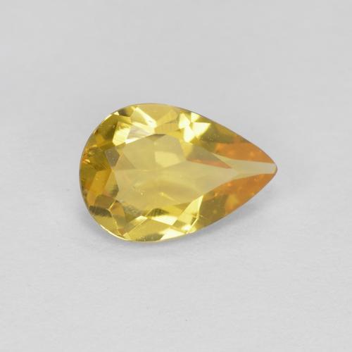 Berilo Dorado amarillento natural de 0.56 ct, En forma de pera, VVS