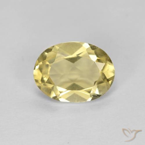 1.12ct Natural Amarillo mostaza Berilo, Ovalada, VVS-VS