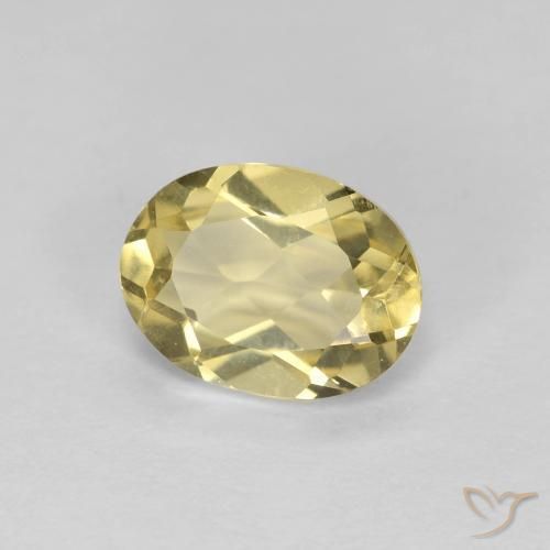 Berilo Amarillo mostaza natural de 1.12 ct, Ovalada, VVS-VS