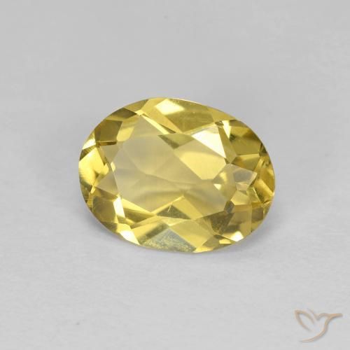 Berilo Amarillo claro natural de 1.14 ct, Ovalada, VVS-VS