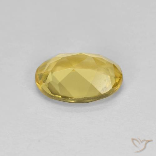 Berilo Amarillo claro natural de 1.14 ct, Ovalada, VVS-VS