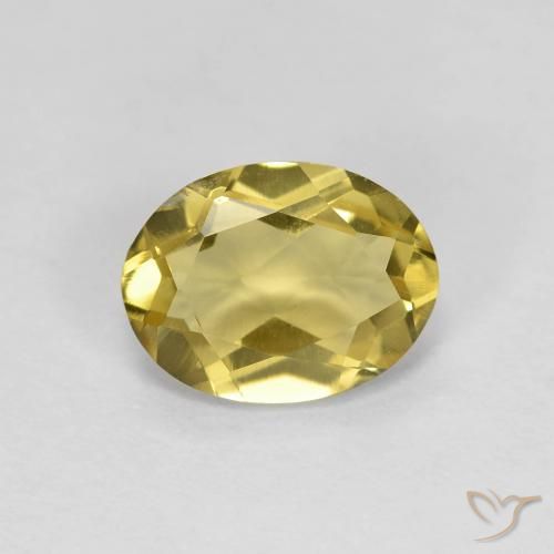 1.19ct Natural Amarillo dijón Berilo, Ovalada, VVS-VS
