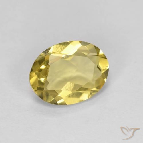 Berilo Amarillo dijón natural de 1.19 ct, Ovalada, VVS-VS