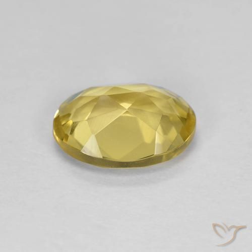 Berilo Amarillo dijón natural de 1.19 ct, Ovalada, VVS-VS