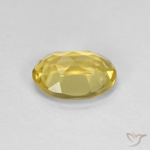 Berilo Amarillo mostaza natural de 1.23 ct, Ovalada, VVS-VS
