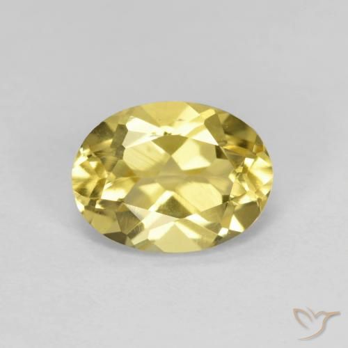 1.33ct Natural Amarillo dijón Berilo, Ovalada, VVS-VS