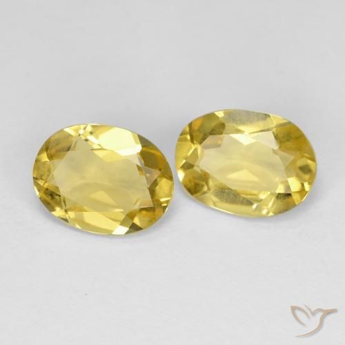 Gemas de Berilo Amarillo dijón natural de 2.13 ct, Ovalada, VVS-VS