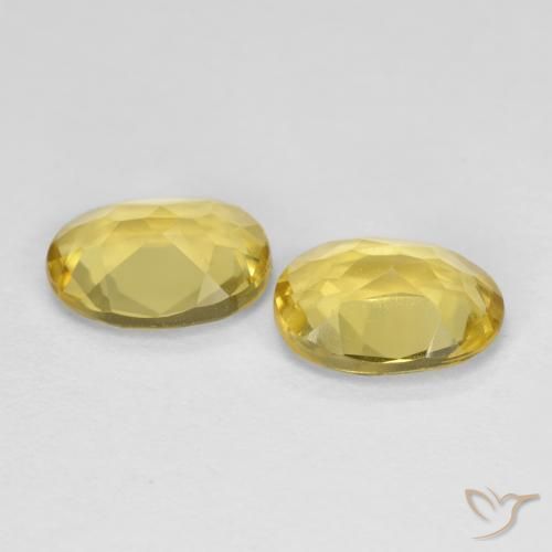 Gemas de Berilo Amarillo dijón natural de 2.13 ct, Ovalada, VVS-VS