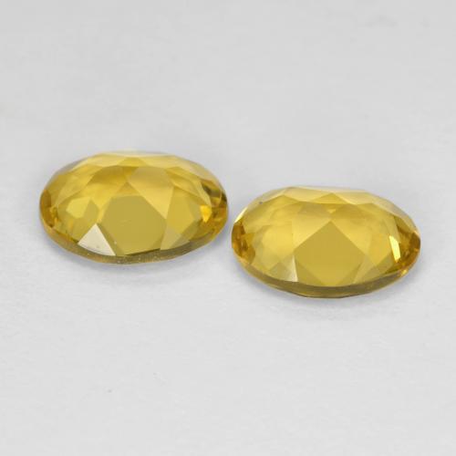 Gemas de Berilo Amarillo miel natural de 2.18 ct, Corte Óvalo, VVS-VS