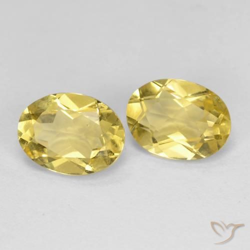 Gemas de Berilo Amarillo dijón natural de 2.38 ct, Ovalada, VS