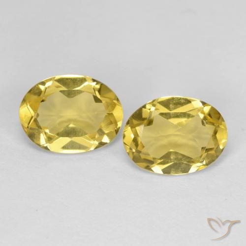2.32ctw Natural Amarillo dijón Berilo, Ovalada, VVS-VS