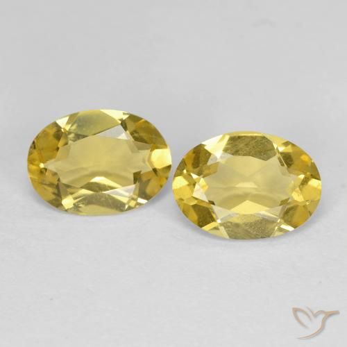 1.89ctw Natural Amarillo medio Berilo, Ovalada, VVS-VS