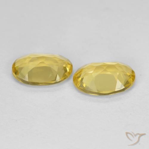 Gemas de Berilo Amarillo medio natural de 1.89 ct, Ovalada, VVS-VS