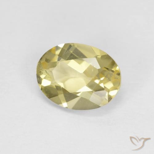 Berilo Amarillo claro natural de 1.16 ct, Ovalada, VVS-VS