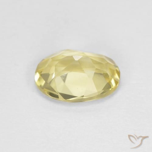 Berilo Amarillo claro natural de 1.16 ct, Ovalada, VVS-VS