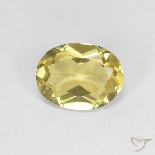 1.21ct Natural Amarillo claro Berilo, Ovalada, VVS-VS