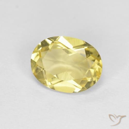 Berilo Amarillo claro natural de 1.21 ct, Ovalada, VVS-VS