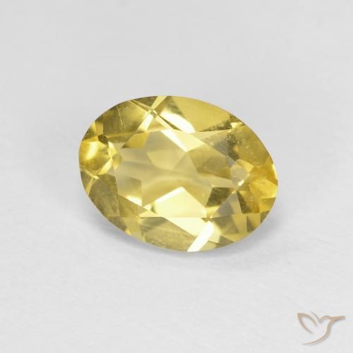 Berilo Amarillo claro medio natural de 1.21 ct, Ovalada, VVS-VS