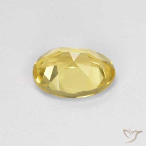 Berilo Amarillo claro medio natural de 1.21 ct, Ovalada, VVS-VS