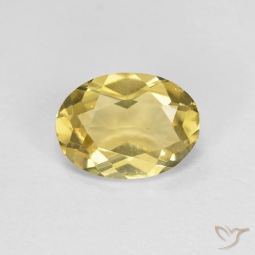 1.22ct Natural Amarillo dijón Berilo, Ovalada, VVS-VS