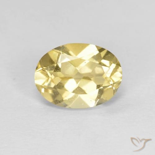 1.27ct Natural Amarillo dijón Berilo, Ovalada, VVS-VS