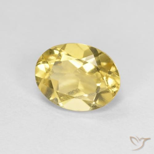 Berilo Amarillo toscana natural de 1.29 ct, Ovalada, VVS-VS