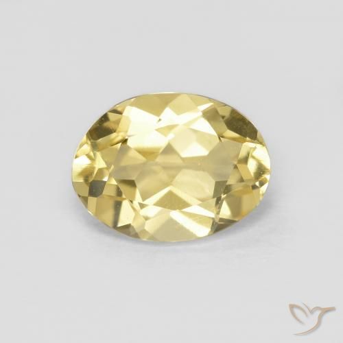 1.31ct Natural Amarillo dijón Berilo, Ovalada, VVS-VS
