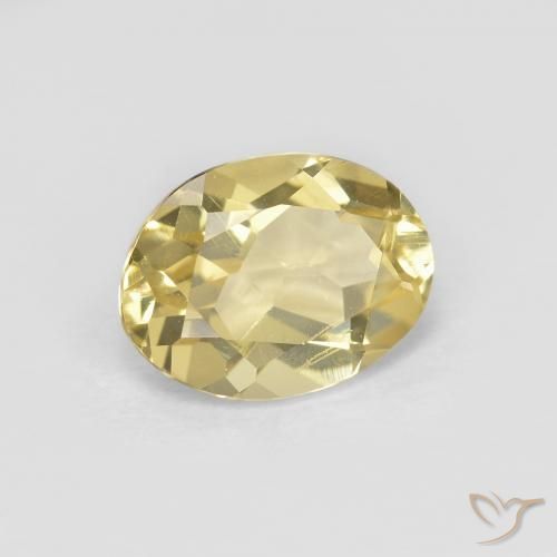 Berilo Amarillo dijón natural de 1.31 ct, Ovalada, VVS-VS