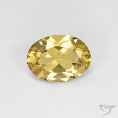 0.95ct Natural Amarillo real Berilo, Ovalada, VVS-VS