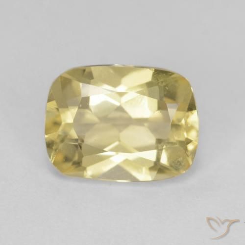 1.32ct Natural Amarillo medio Berilo, Forma Cojín, VVS