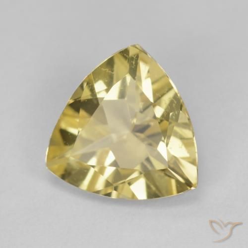 Berilo Amarillo cálido natural de 1.32 ct, Trillón, VVS-VS
