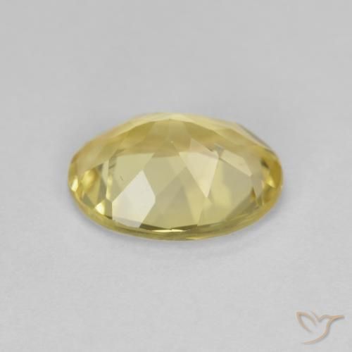 Berilo Amarillo medio natural de 1.58 ct, Ovalada, VS